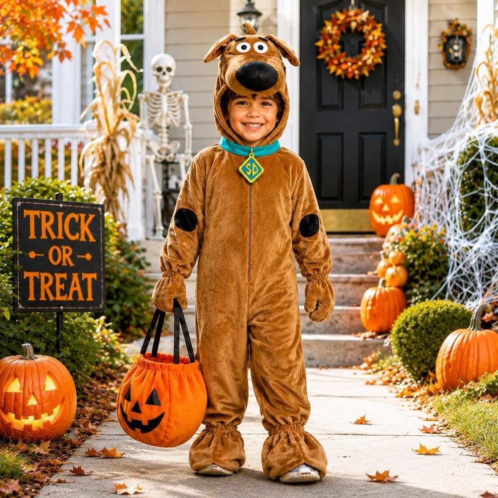 Scooby-Doo Youth Unisex S (6/7) Halloween Costume Jumpsuit